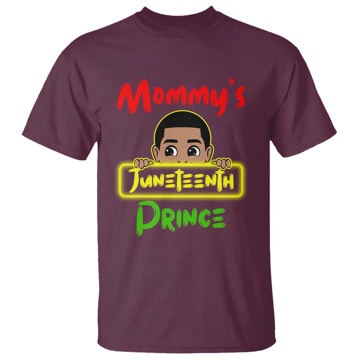 Mommy's Juneteenth Prince T Shirt Black Boy