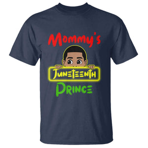 Mommy's Juneteenth Prince T Shirt Black Boy
