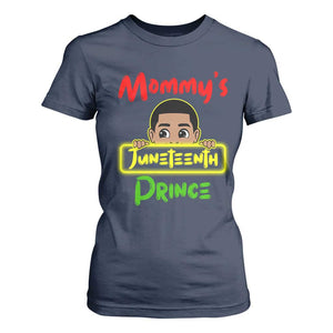 Mommy's Juneteenth Prince T Shirt For Women Black Boy