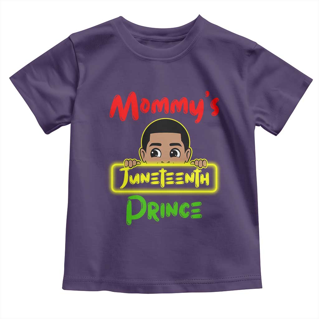 Mommy's Juneteenth Prince Toddler T Shirt Black Boy
