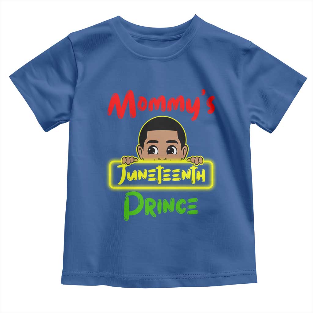 Mommy's Juneteenth Prince Toddler T Shirt Black Boy