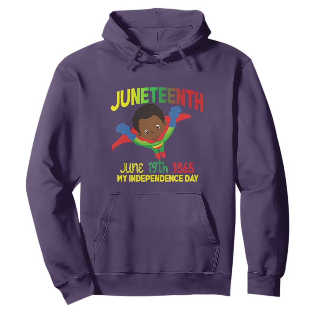 Juneteenth Is My Independence Day Hoodie Super Hero Black Boy