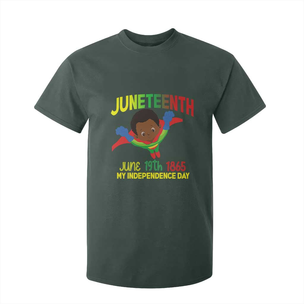 Juneteenth Is My Independence Day T Shirt For Kid Super Hero Black Boy