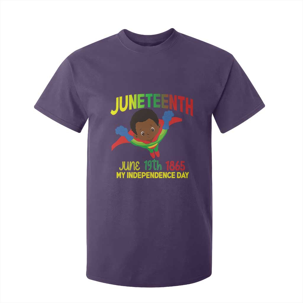 Juneteenth Is My Independence Day T Shirt For Kid Super Hero Black Boy
