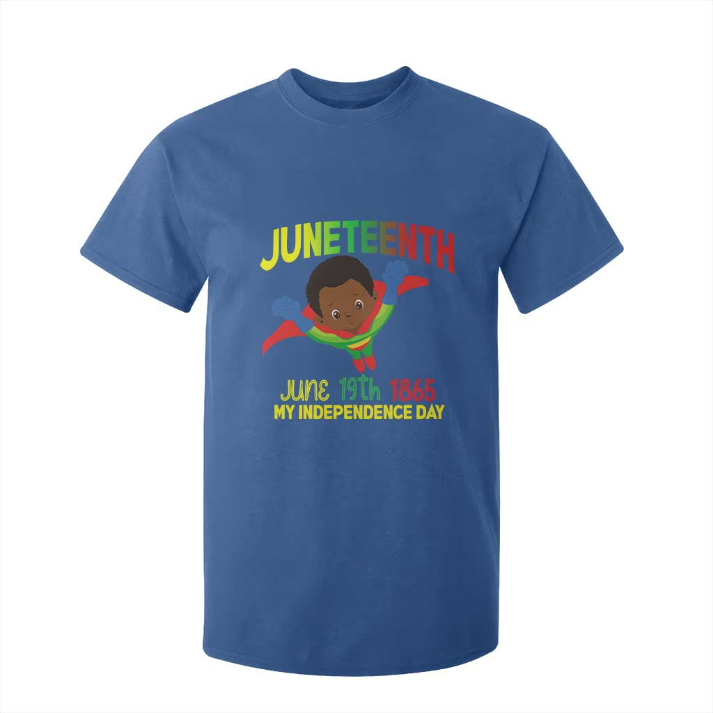 Juneteenth Is My Independence Day T Shirt For Kid Super Hero Black Boy