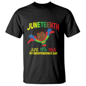 Juneteenth Is My Independence Day T Shirt Super Hero Black Boy