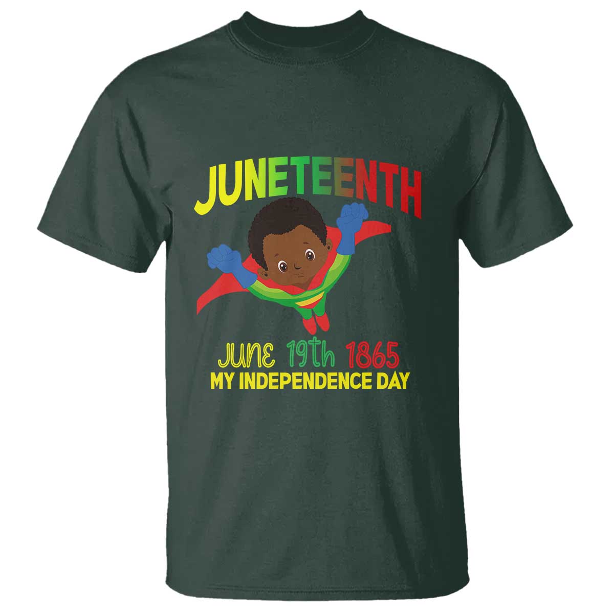 Juneteenth Is My Independence Day T Shirt Super Hero Black Boy
