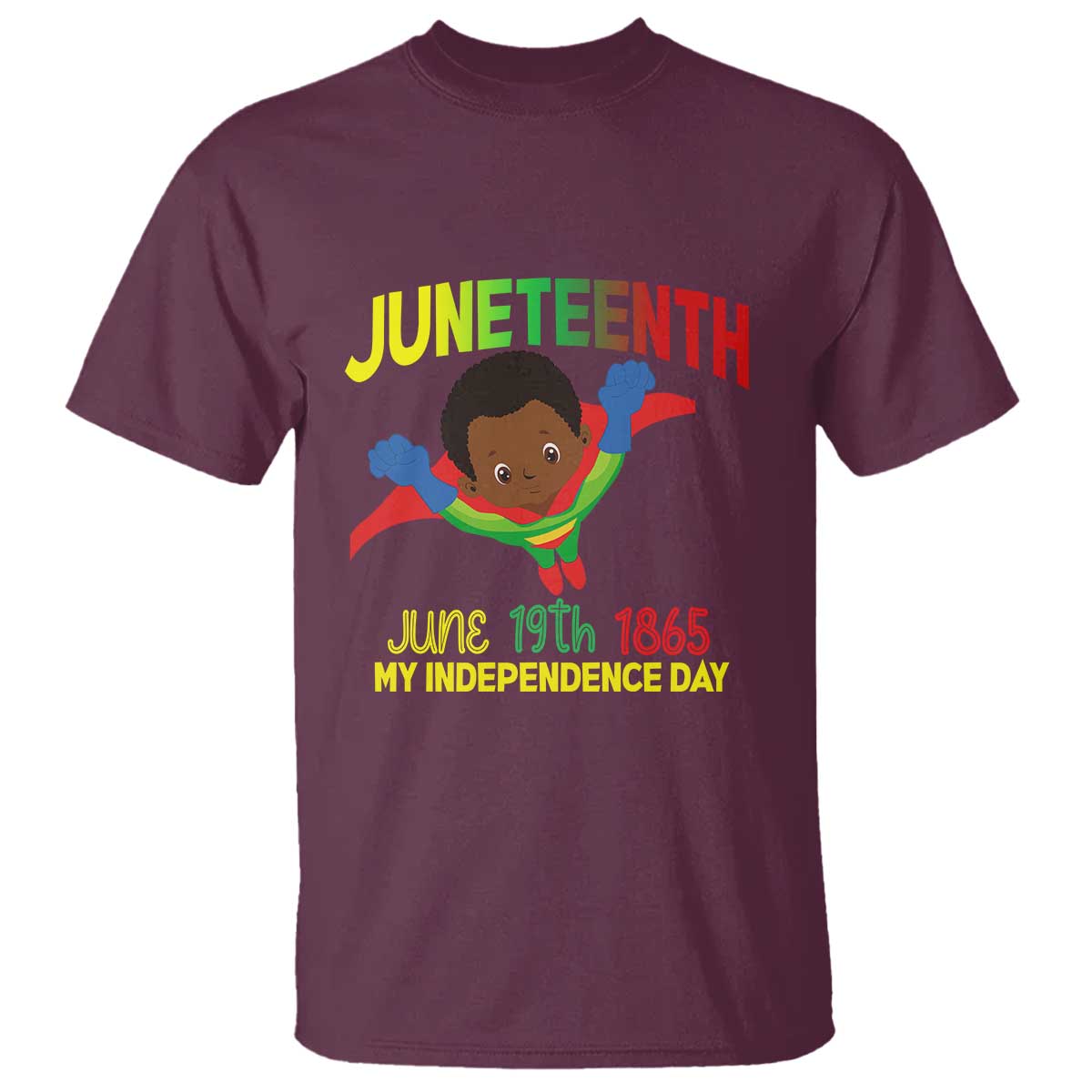 Juneteenth Is My Independence Day T Shirt Super Hero Black Boy