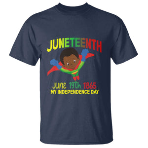 Juneteenth Is My Independence Day T Shirt Super Hero Black Boy