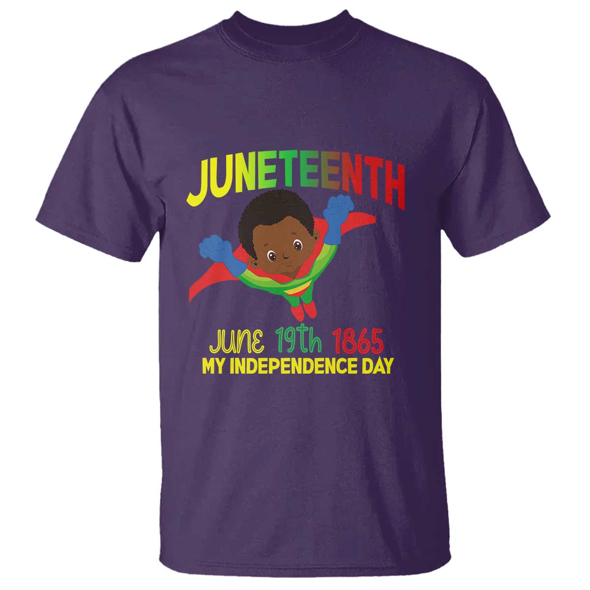Juneteenth Is My Independence Day T Shirt Super Hero Black Boy