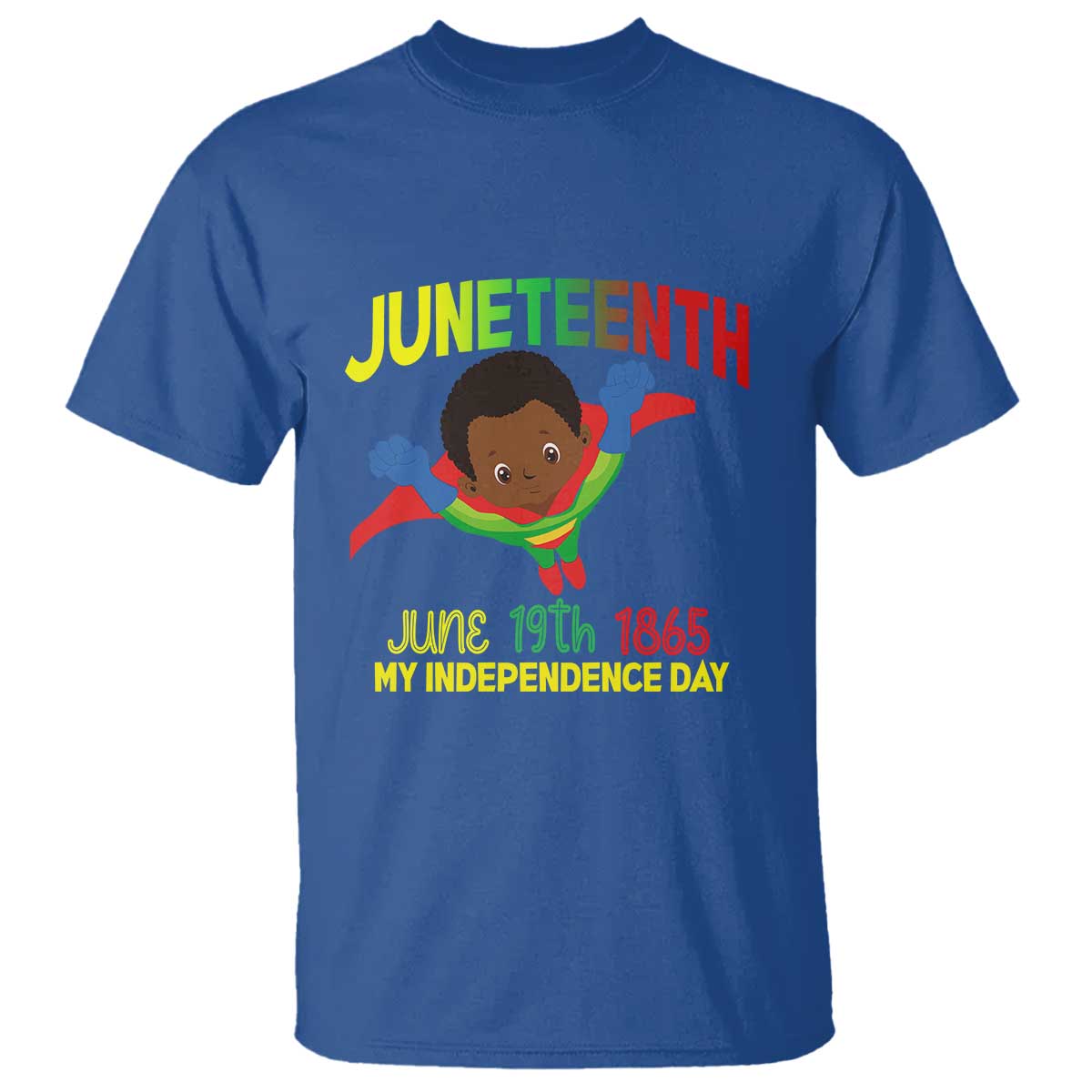 Juneteenth Is My Independence Day T Shirt Super Hero Black Boy