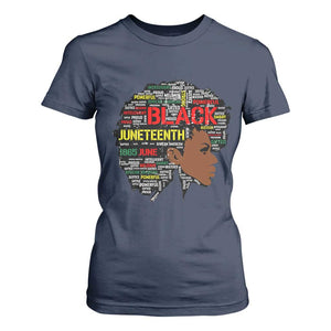 Black Heritage Pride T Shirt For Women For Melanin Black Women Natural Hair Afro Word Art