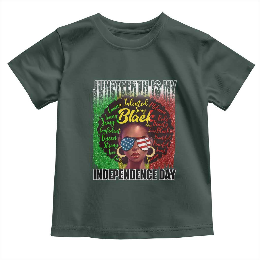 Juneteenth Is My Independence Day Toddler T Shirt For Black Queen Not July 4th