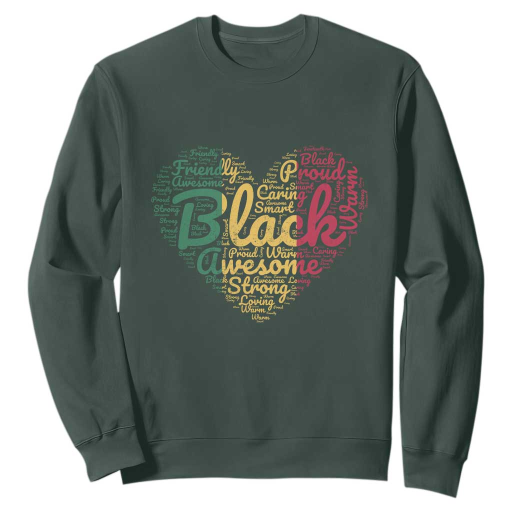 Black Awesome Strong Inspirational Sweatshirt African American Pride Juneteenth BHM