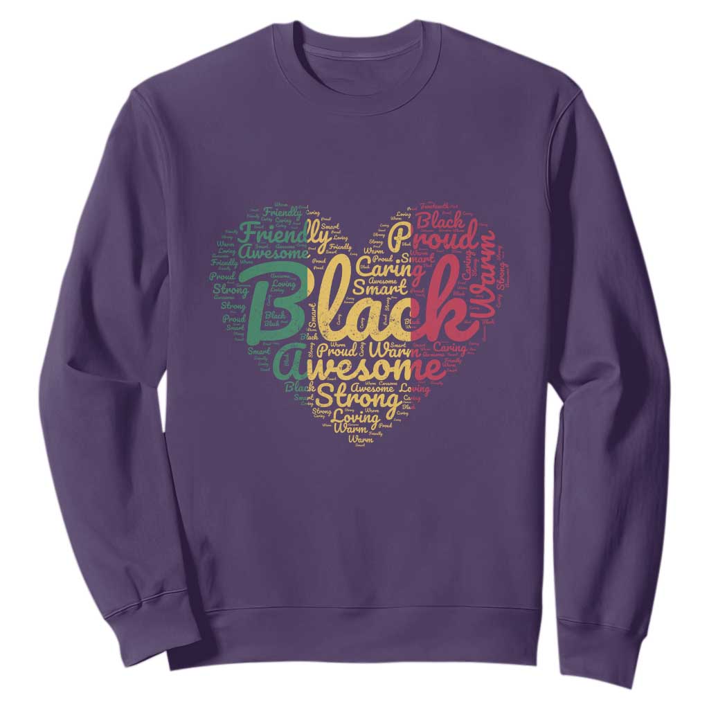 Black Awesome Strong Inspirational Sweatshirt African American Pride Juneteenth BHM