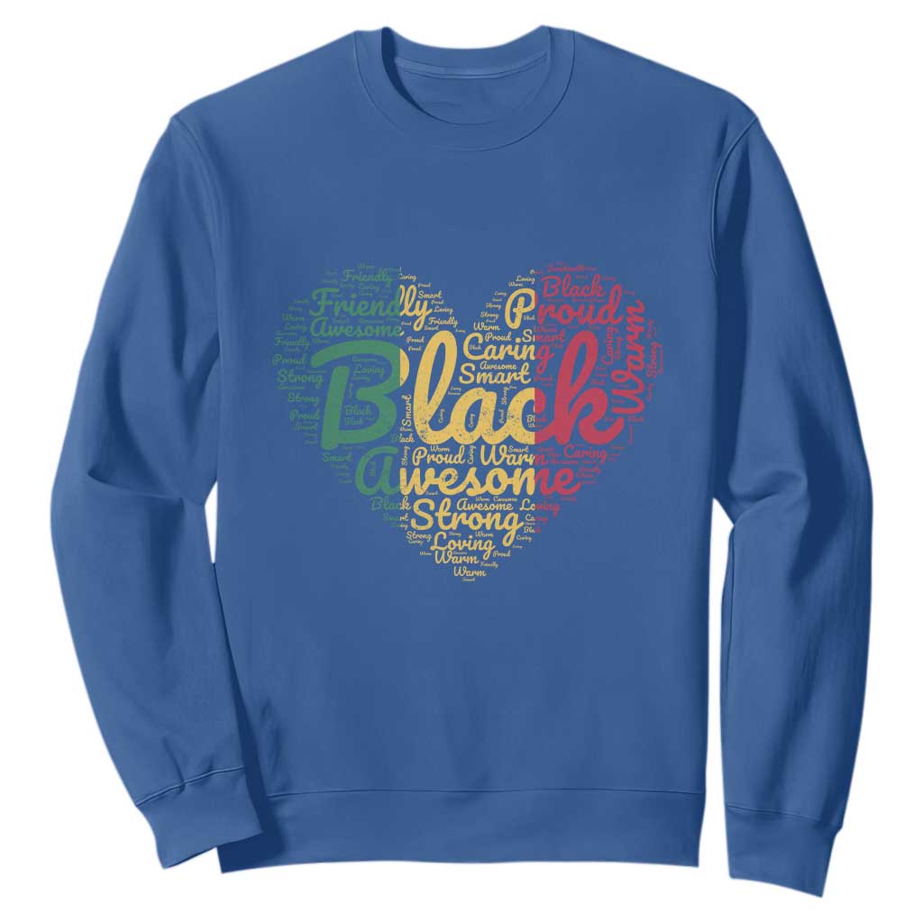 Black Awesome Strong Inspirational Sweatshirt African American Pride Juneteenth BHM