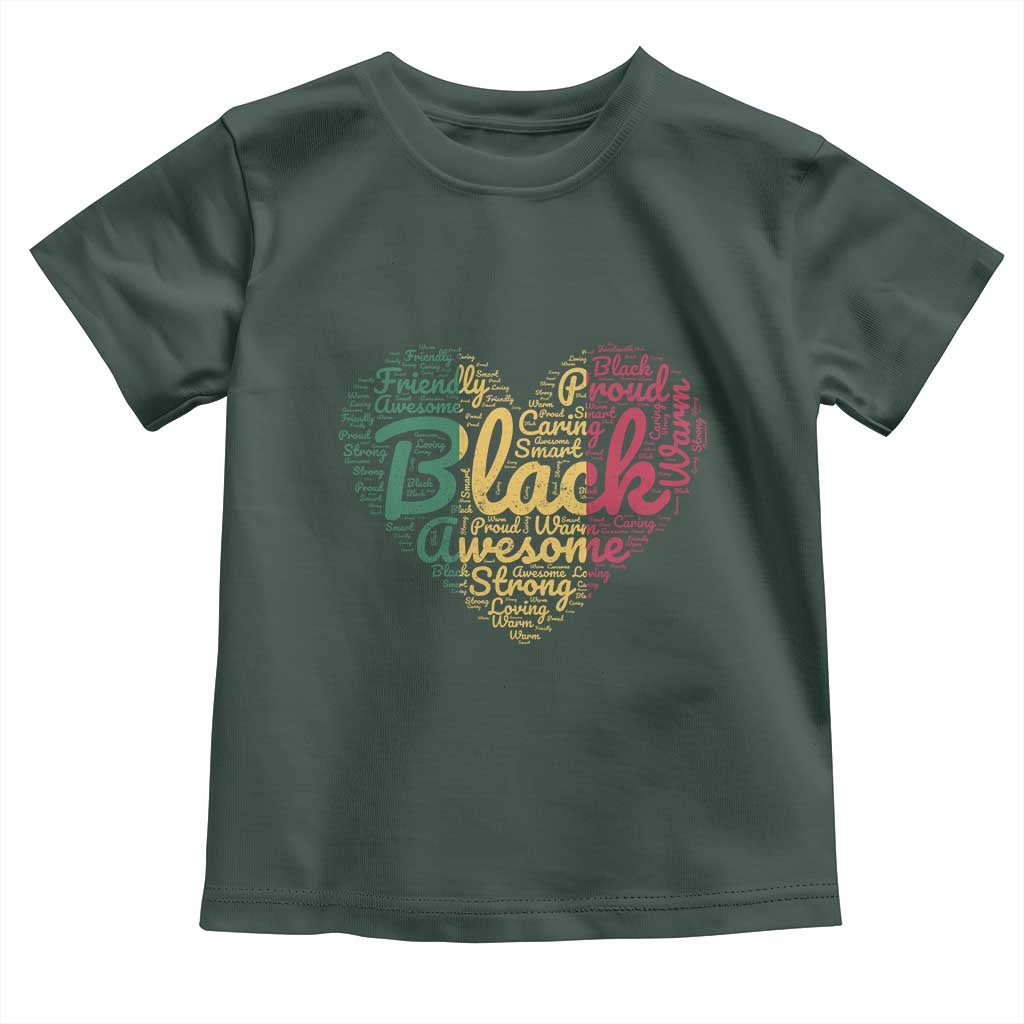 Black Awesome Strong Inspirational Toddler T Shirt African American Pride Juneteenth BHM