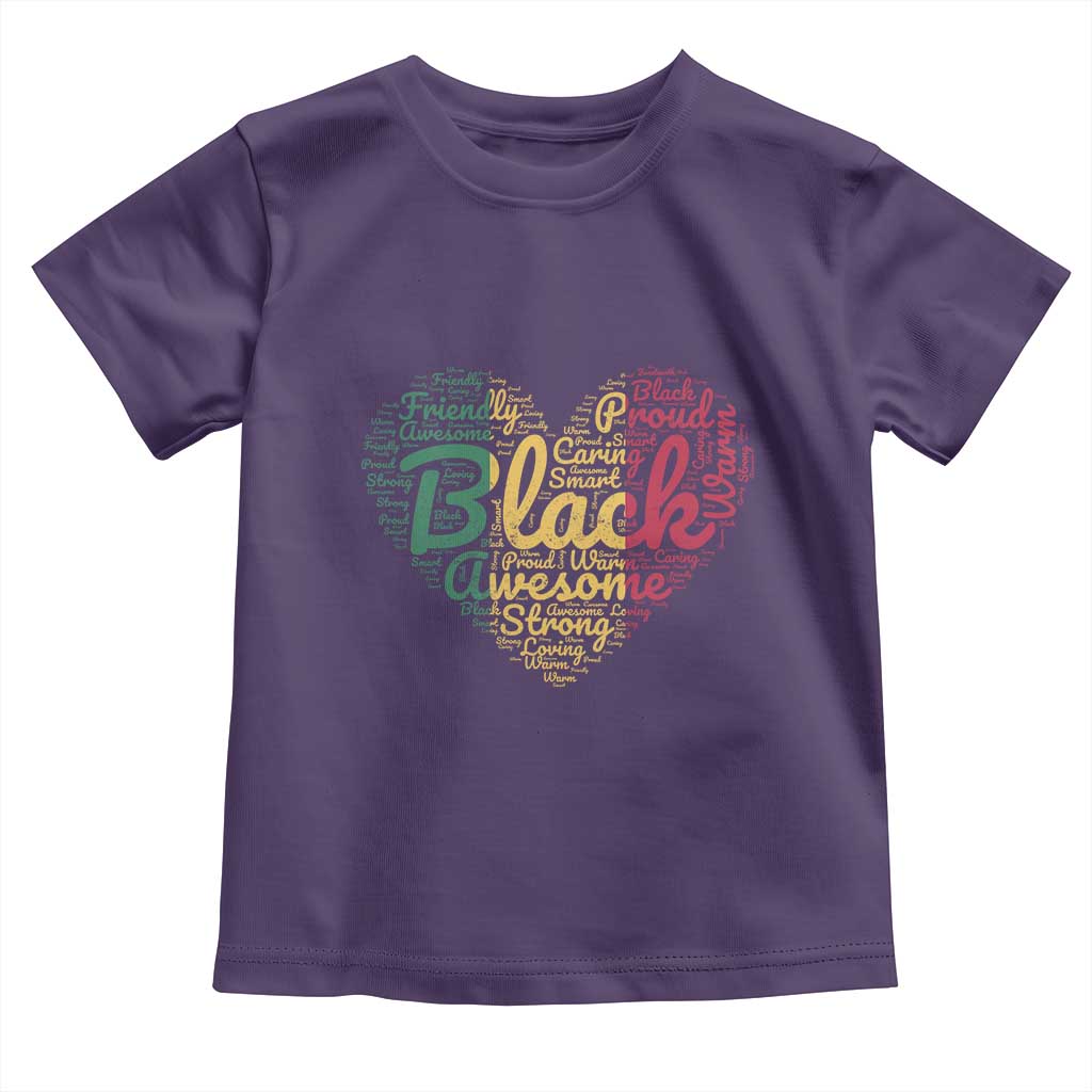 Black Awesome Strong Inspirational Toddler T Shirt African American Pride Juneteenth BHM