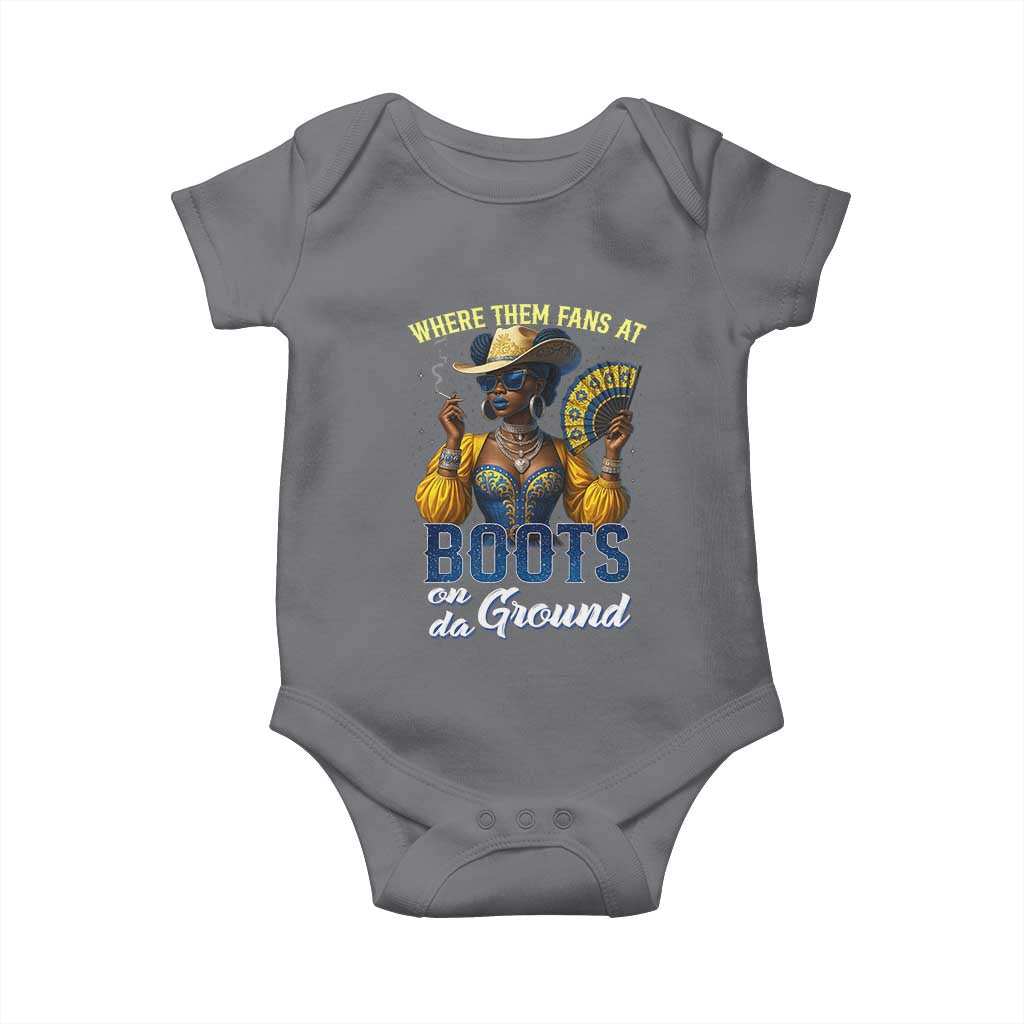 Melanin Cowgirls Linedance Baby Onesie Where Them Fans At Boots On Da Ground