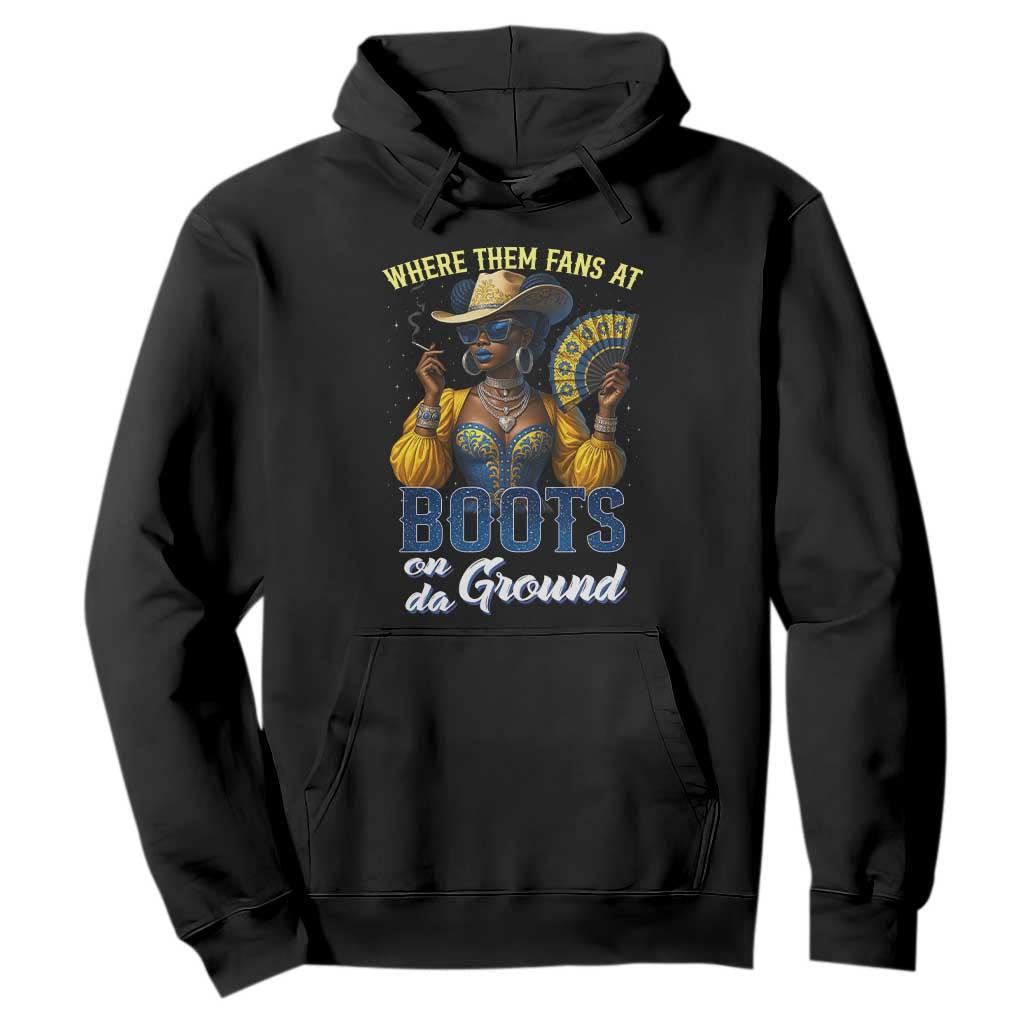 Melanin Cowgirls Linedance Hoodie Where Them Fans At Boots On Da Ground