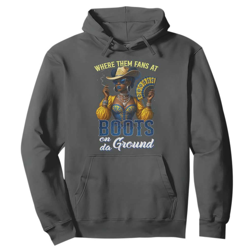 Melanin Cowgirls Linedance Hoodie Where Them Fans At Boots On Da Ground