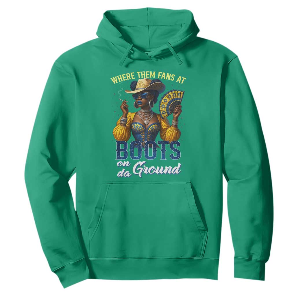 Melanin Cowgirls Linedance Hoodie Where Them Fans At Boots On Da Ground
