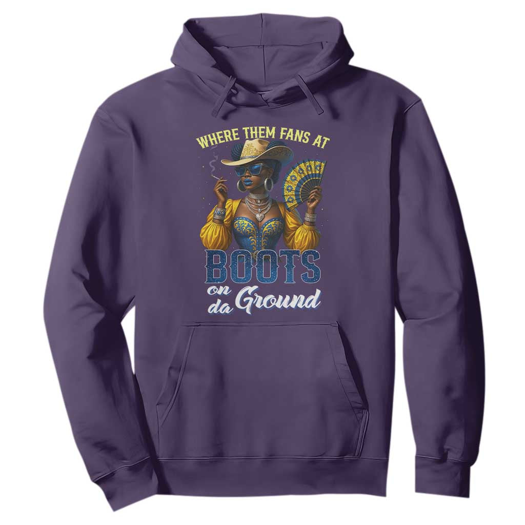 Melanin Cowgirls Linedance Hoodie Where Them Fans At Boots On Da Ground