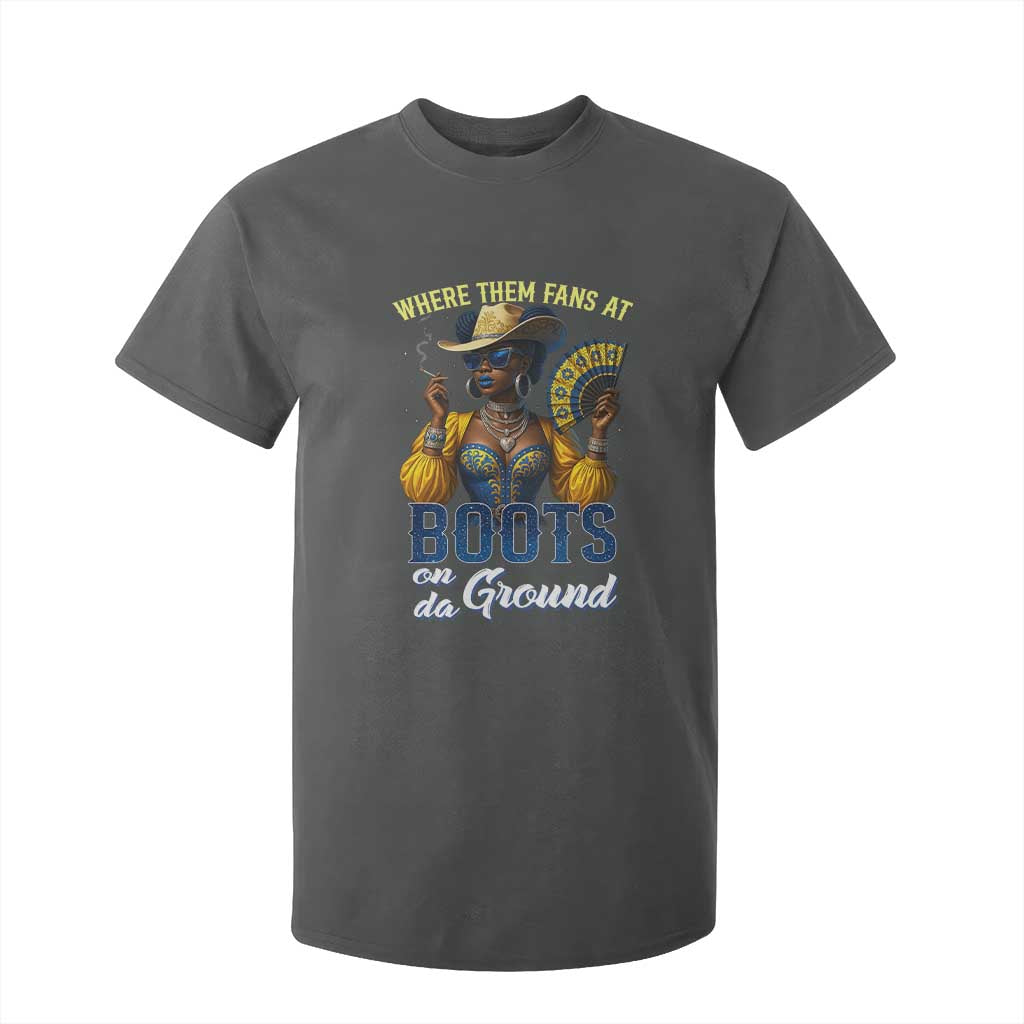 Melanin Cowgirls Linedance T Shirt For Kid Where Them Fans At Boots On Da Ground