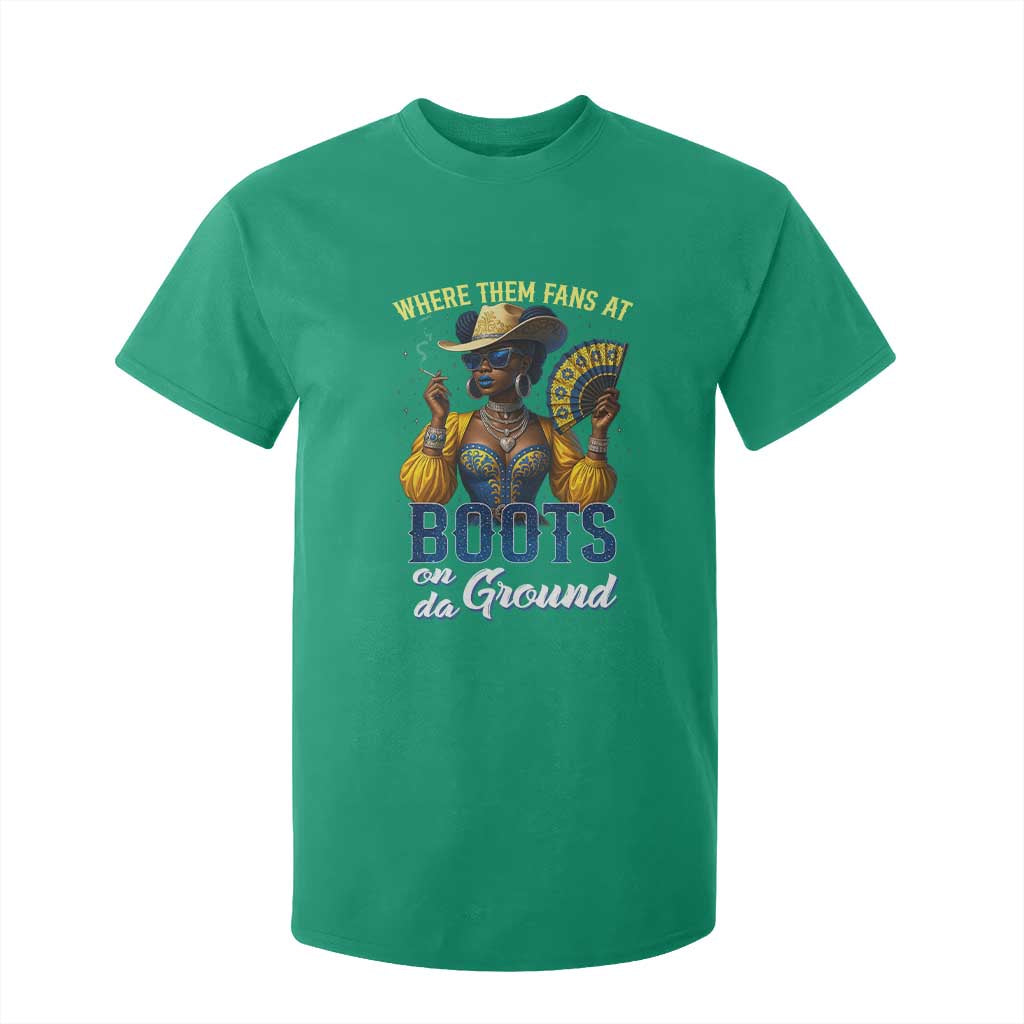 Melanin Cowgirls Linedance T Shirt For Kid Where Them Fans At Boots On Da Ground