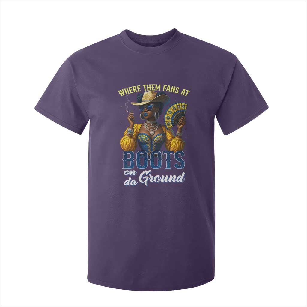 Melanin Cowgirls Linedance T Shirt For Kid Where Them Fans At Boots On Da Ground