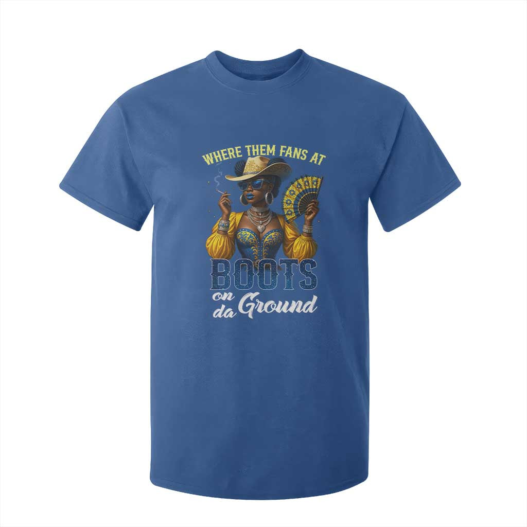 Melanin Cowgirls Linedance T Shirt For Kid Where Them Fans At Boots On Da Ground