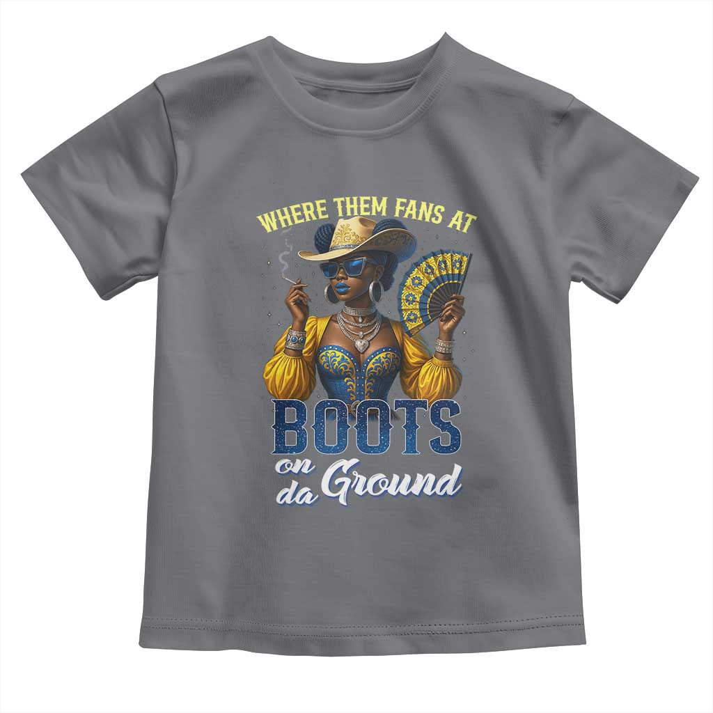 Melanin Cowgirls Linedance Toddler T Shirt Where Them Fans At Boots On Da Ground