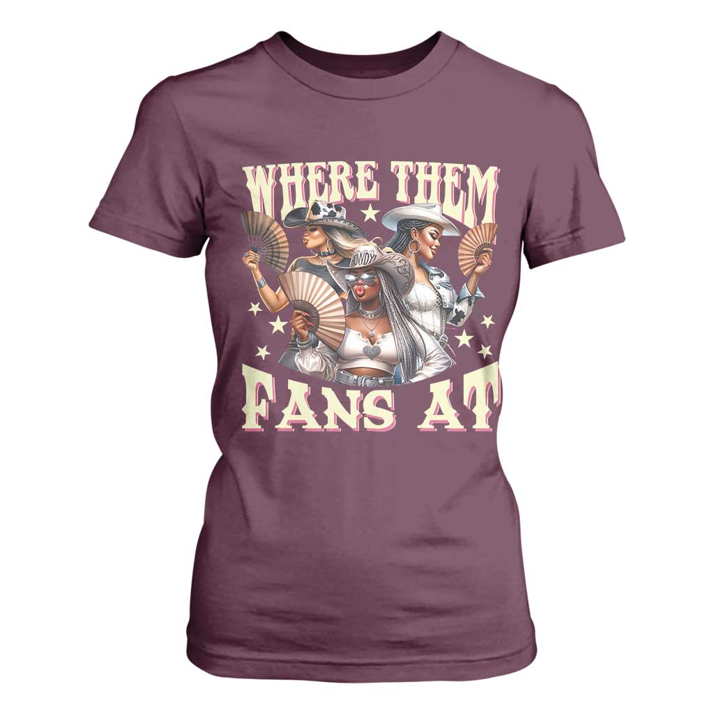 Melanin Cowgirls T Shirt For Women Where Them Fans At Country Life Women Girls