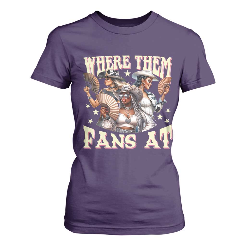 Melanin Cowgirls T Shirt For Women Where Them Fans At Country Life Women Girls