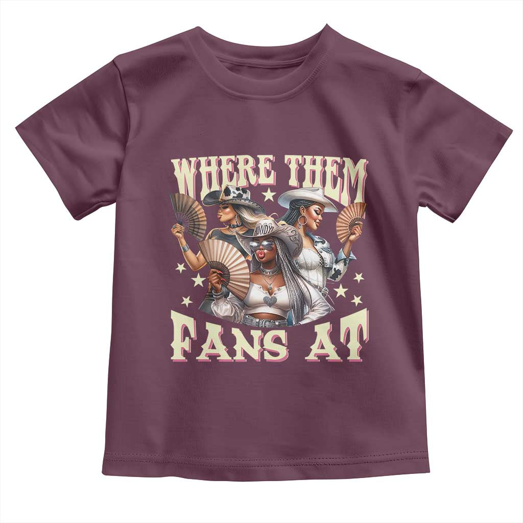 Melanin Cowgirls Toddler T Shirt Where Them Fans At Country Life Women Girls