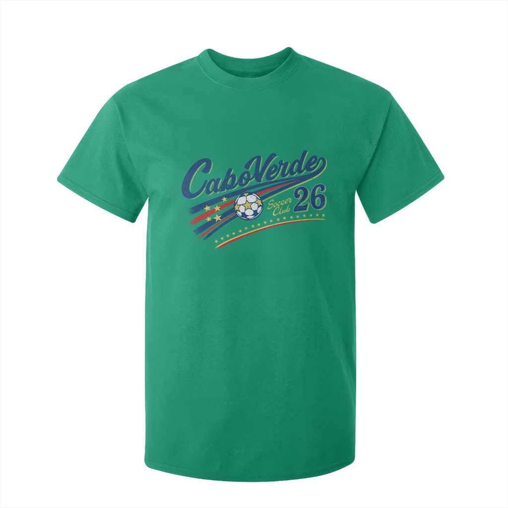 Cabo Verde Soccer Club 26 National Pride T Shirt For Kid Cape Verde Football Fans Retro Sporty Est. 2026