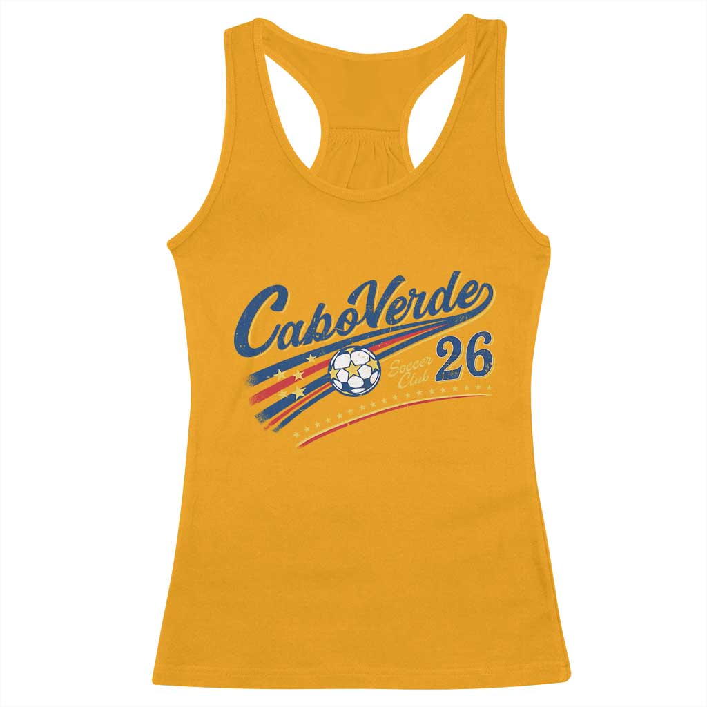 Cabo Verde Soccer Club 26 National Pride Racerback Tank Top Cape Verde Football Fans Retro Sporty Est. 2026