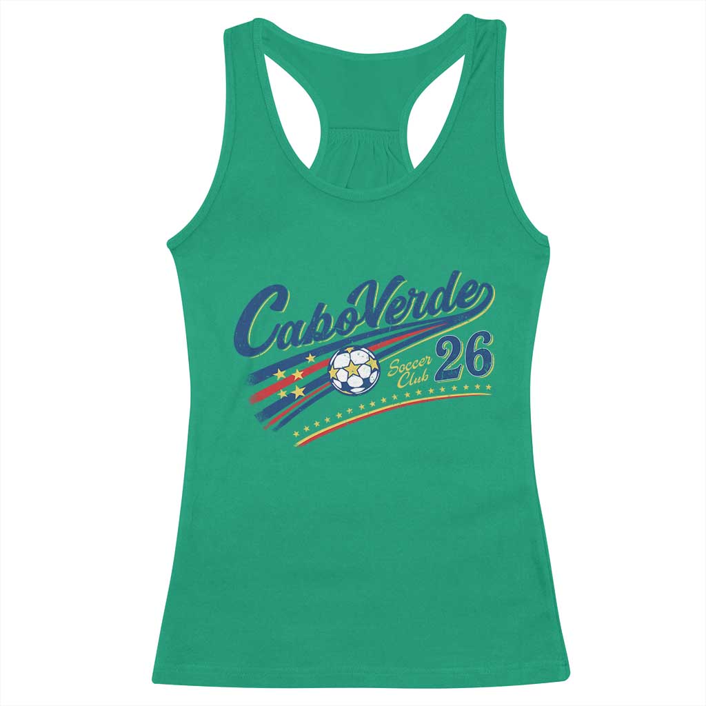 Cabo Verde Soccer Club 26 National Pride Racerback Tank Top Cape Verde Football Fans Retro Sporty Est. 2026