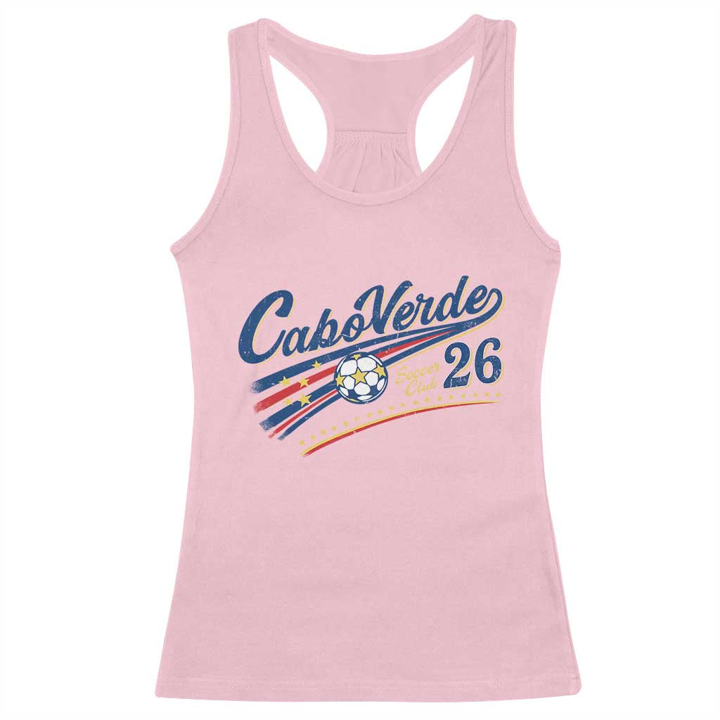 Cabo Verde Soccer Club 26 National Pride Racerback Tank Top Cape Verde Football Fans Retro Sporty Est. 2026