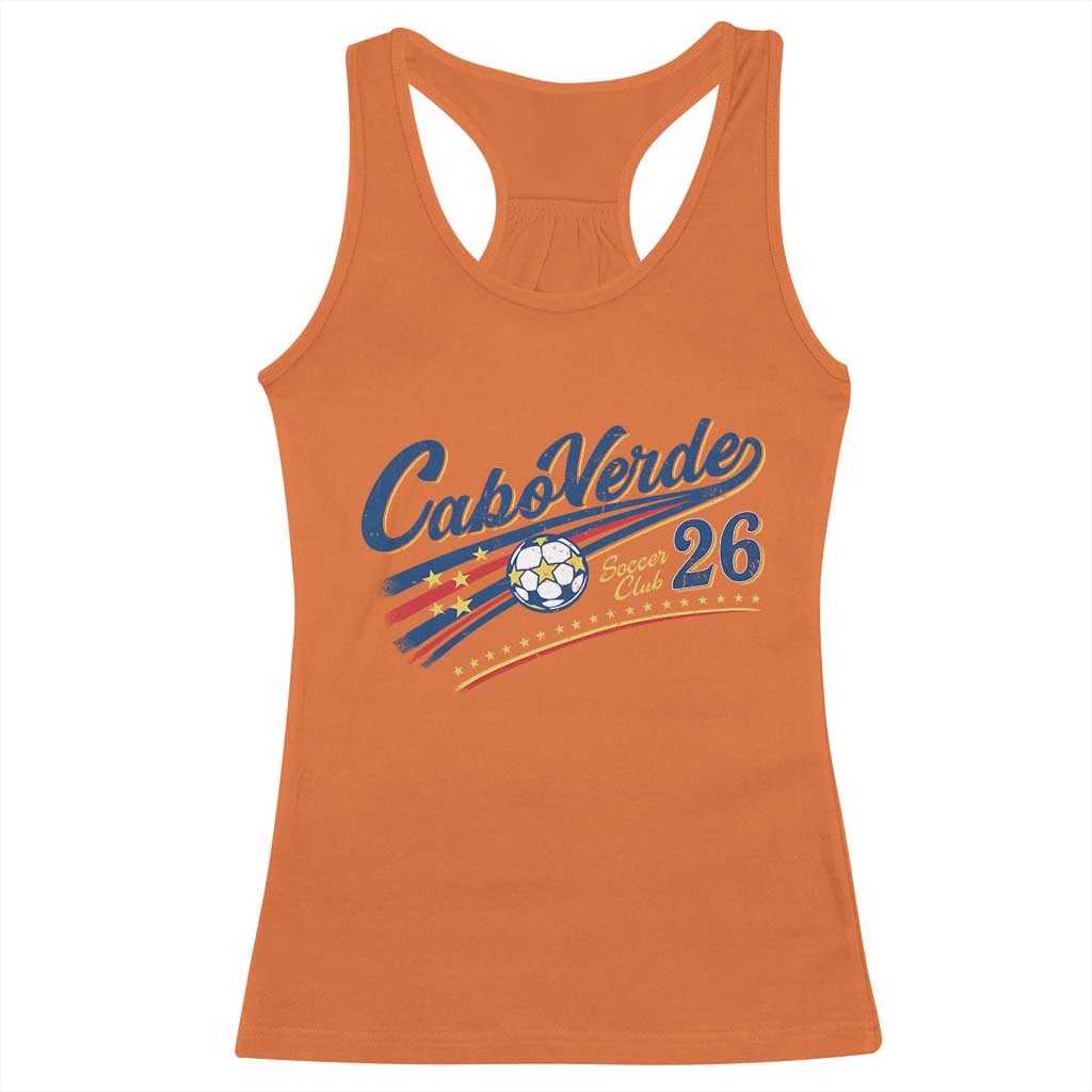 Cabo Verde Soccer Club 26 National Pride Racerback Tank Top Cape Verde Football Fans Retro Sporty Est. 2026