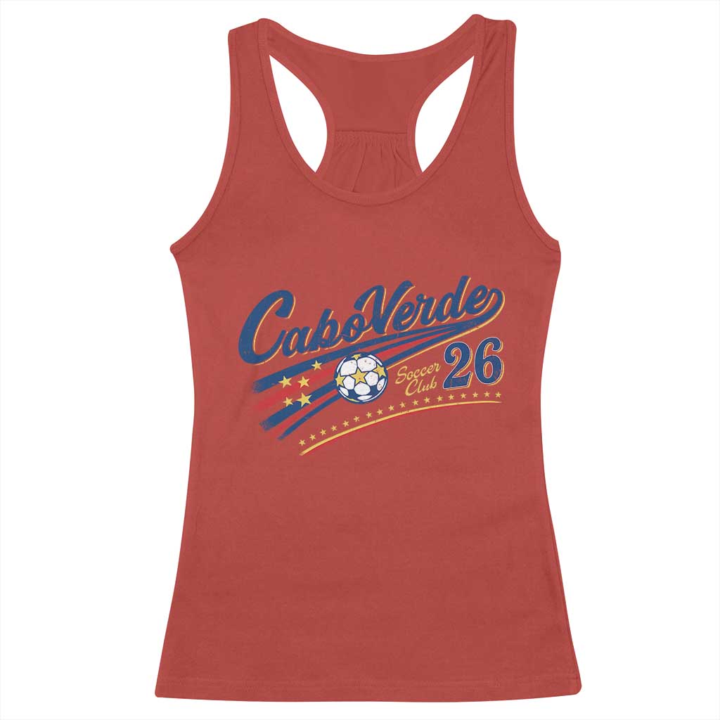 Cabo Verde Soccer Club 26 National Pride Racerback Tank Top Cape Verde Football Fans Retro Sporty Est. 2026