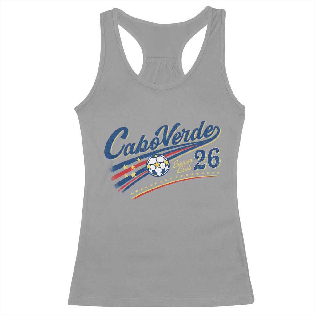 Cabo Verde Soccer Club 26 National Pride Racerback Tank Top Cape Verde Football Fans Retro Sporty Est. 2026