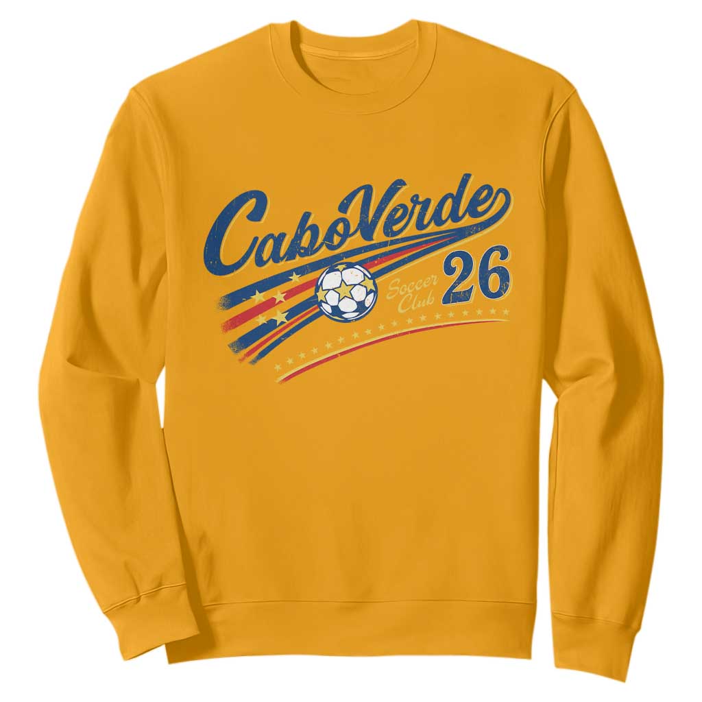 Cabo Verde Soccer Club 26 National Pride Sweatshirt Cape Verde Football Fans Retro Sporty Est. 2026