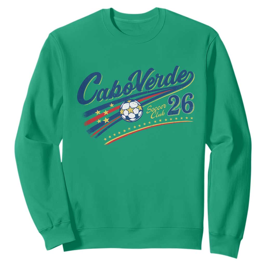 Cabo Verde Soccer Club 26 National Pride Sweatshirt Cape Verde Football Fans Retro Sporty Est. 2026