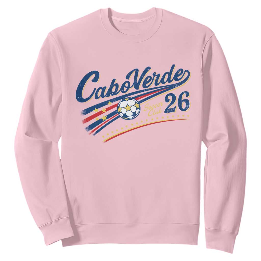 Cabo Verde Soccer Club 26 National Pride Sweatshirt Cape Verde Football Fans Retro Sporty Est. 2026