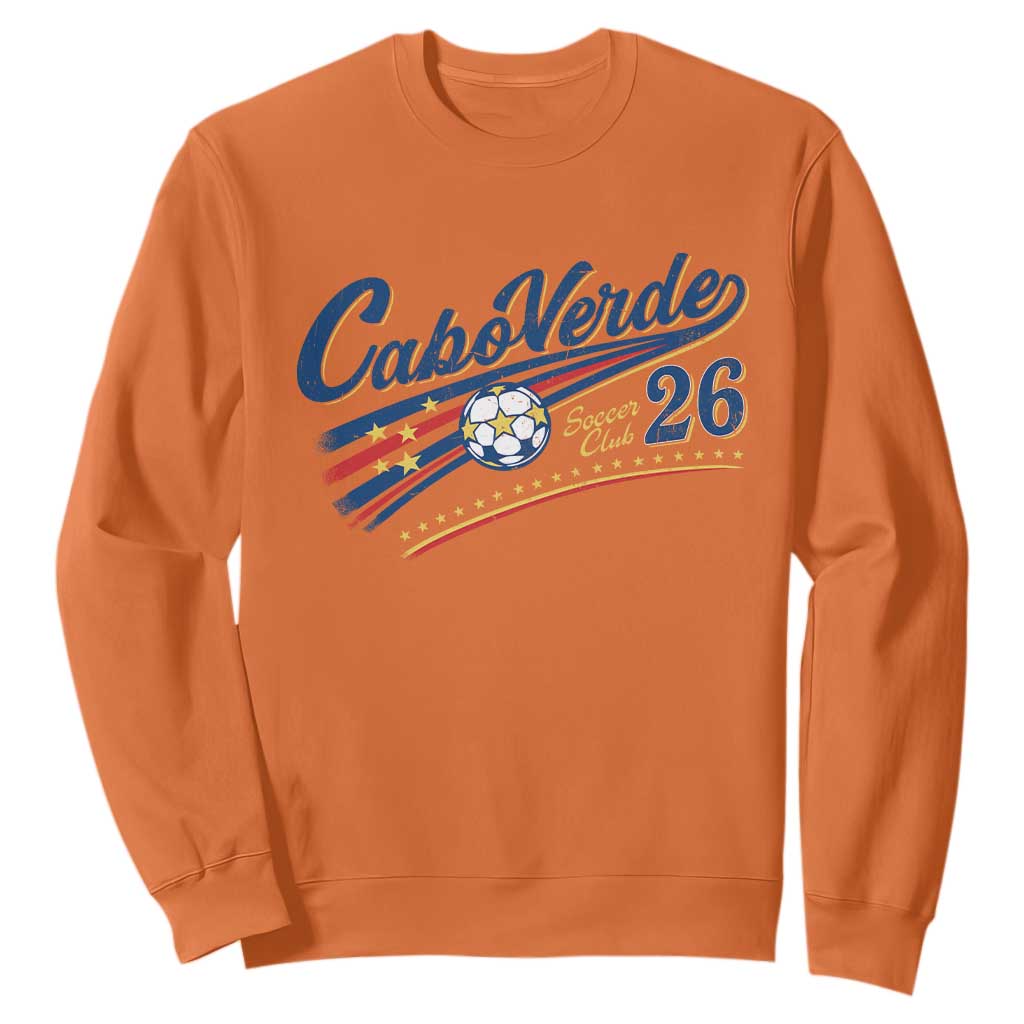 Cabo Verde Soccer Club 26 National Pride Sweatshirt Cape Verde Football Fans Retro Sporty Est. 2026