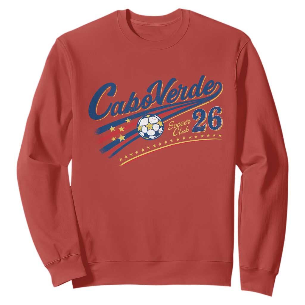 Cabo Verde Soccer Club 26 National Pride Sweatshirt Cape Verde Football Fans Retro Sporty Est. 2026