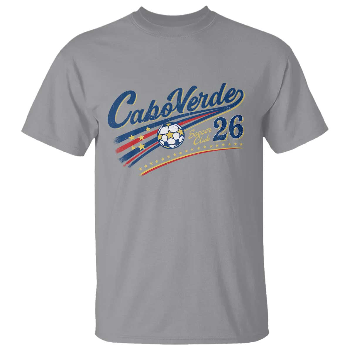 Cabo Verde Soccer Club 26 National Pride T Shirt Cape Verde Football Fans Retro Sporty Est. 2026