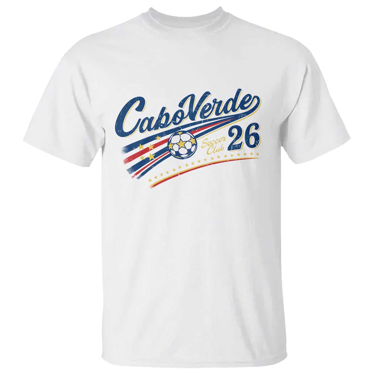 Cabo Verde Soccer Club 26 National Pride T Shirt Cape Verde Football Fans Retro Sporty Est. 2026