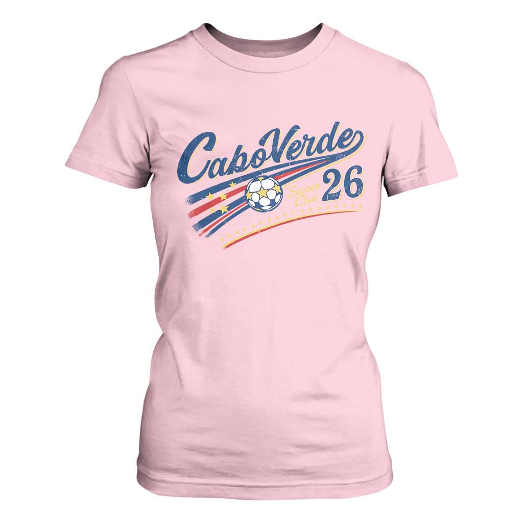 Cabo Verde Soccer Club 26 National Pride T Shirt For Women Cape Verde Football Fans Retro Sporty Est. 2026